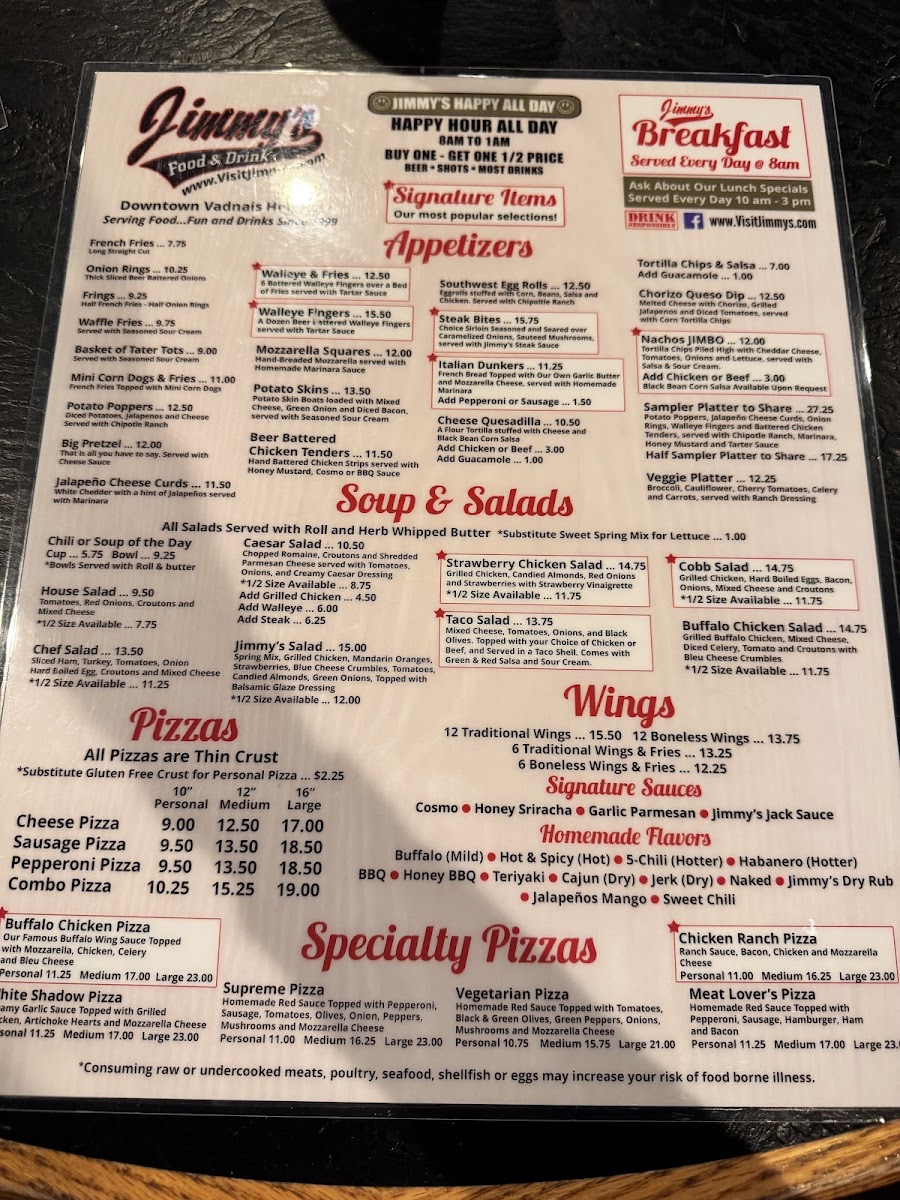 Jimmy's Food & Drink Menu - Image 3