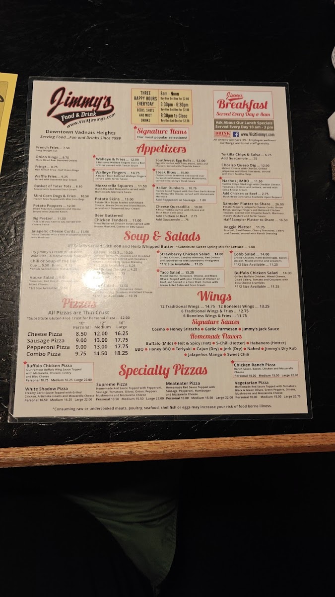 Jimmy's Food & Drink Menu - Image 5