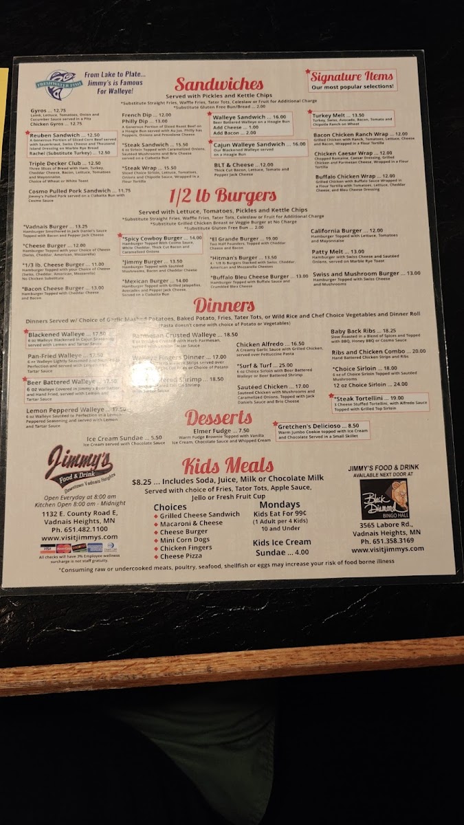 Jimmy's Food & Drink Menu - Image 6
